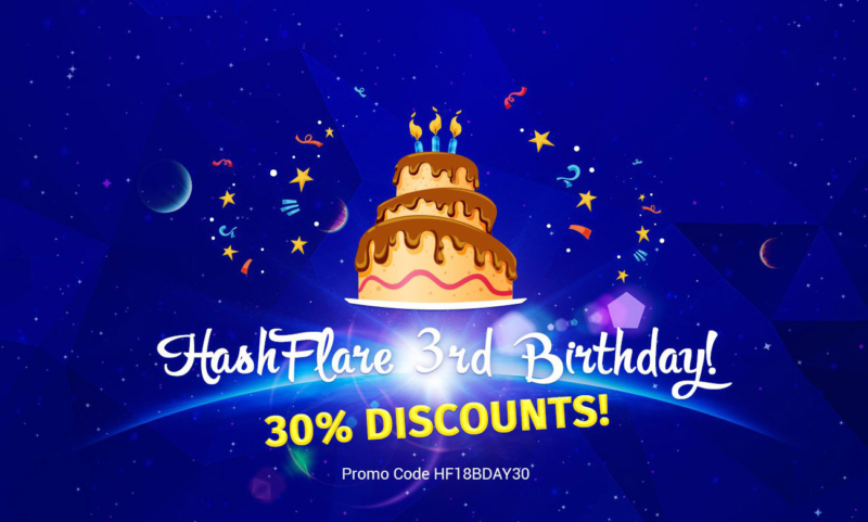 HashFlare 30% Discounts