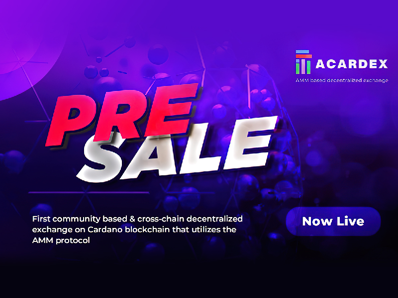 Cardano News: Acardex (ACX) Token Pre Sale Is Live!