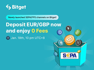 The wait is over! Deposit EUR/GBP at 0% fees with newly launched SEPA/FPS channels on Bitget