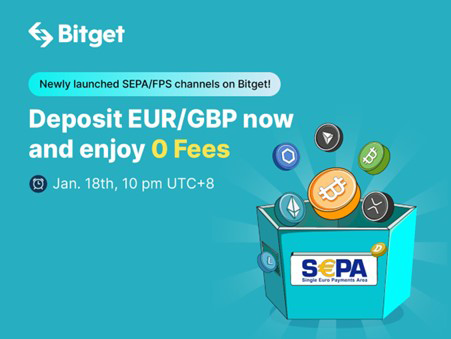 The wait is over! Deposit EUR/GBP at 0% fees with newly launched SEPA/FPS channels on Bitget