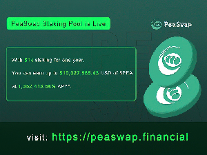 PeaSwap Finance Launching A PEA Staking Pool With An APY Of Over 1,000,000%